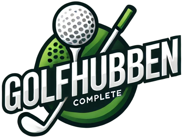 Golfhubben complete logga i grön och vit